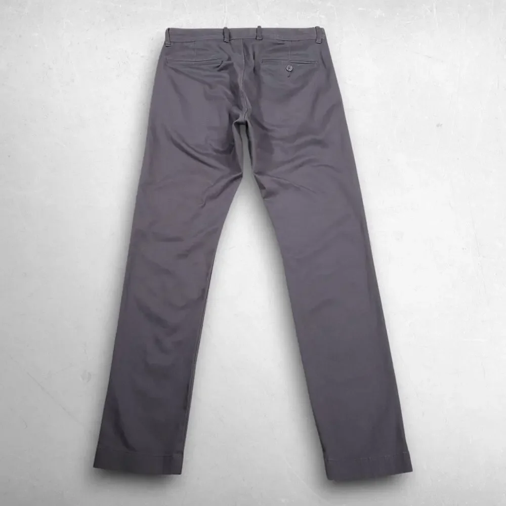J Crew 484 Slim Fit 5-Pocket Chino Pants Men 29x30 Gray Low Rise Stretch Preppy